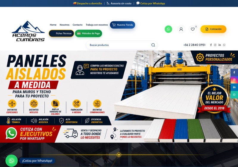 Aceros Cumbres - Paneles y materiales de acero