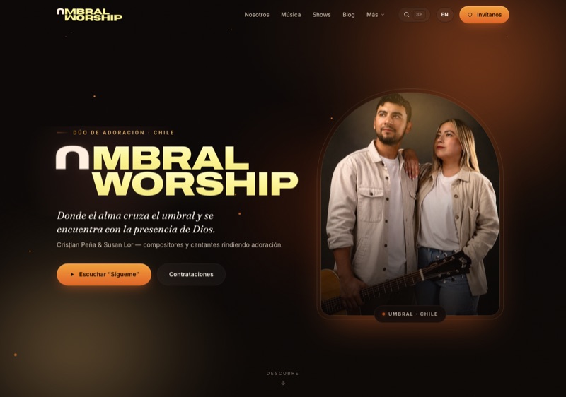 Sitio web de Umbral Worship
