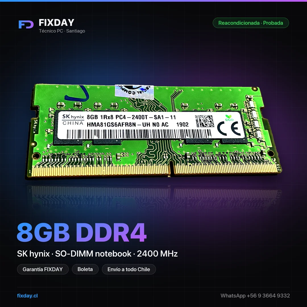Memoria RAM 8GB DDR4 2400 MHz SO-DIMM